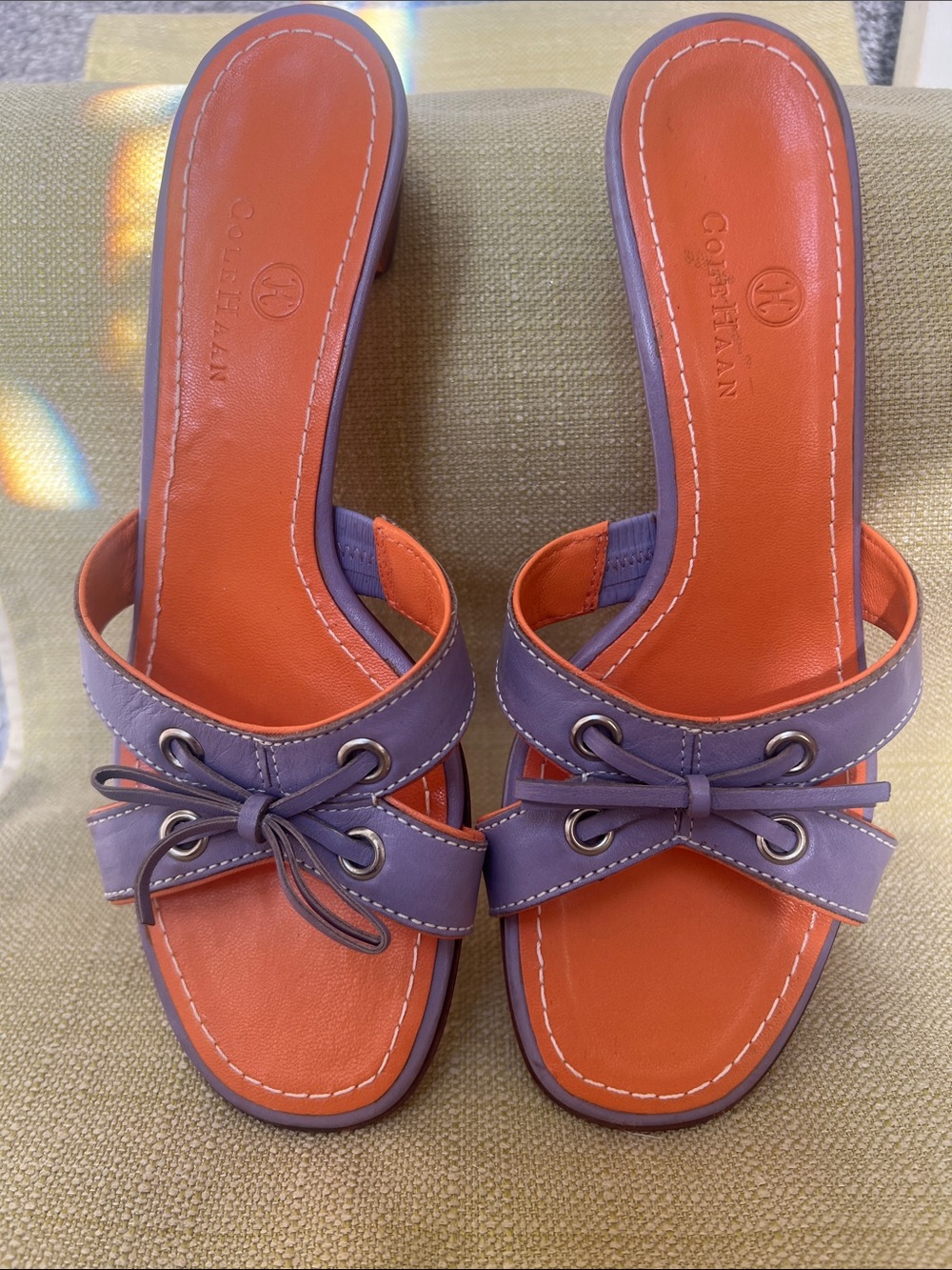 Cole Haan Women's Purple & Orange Slide Sandals 7B